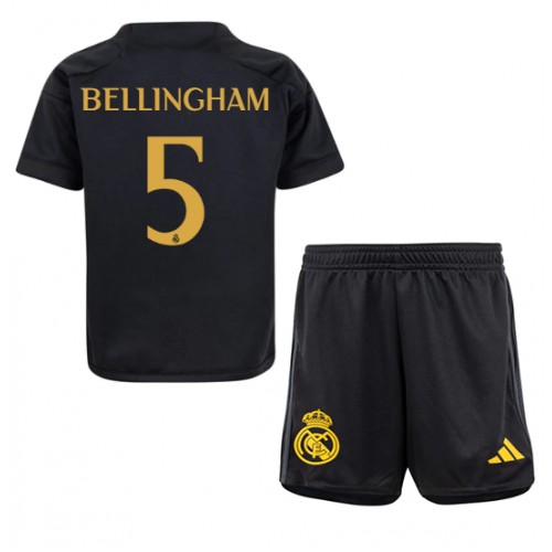 Dětský Fotbalový dres Real Madrid Jude Bellingham #5 2023-24 Třetí Krátký Rukáv (+ trenýrky)
